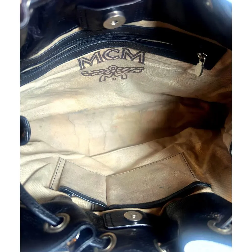 MCM black leather